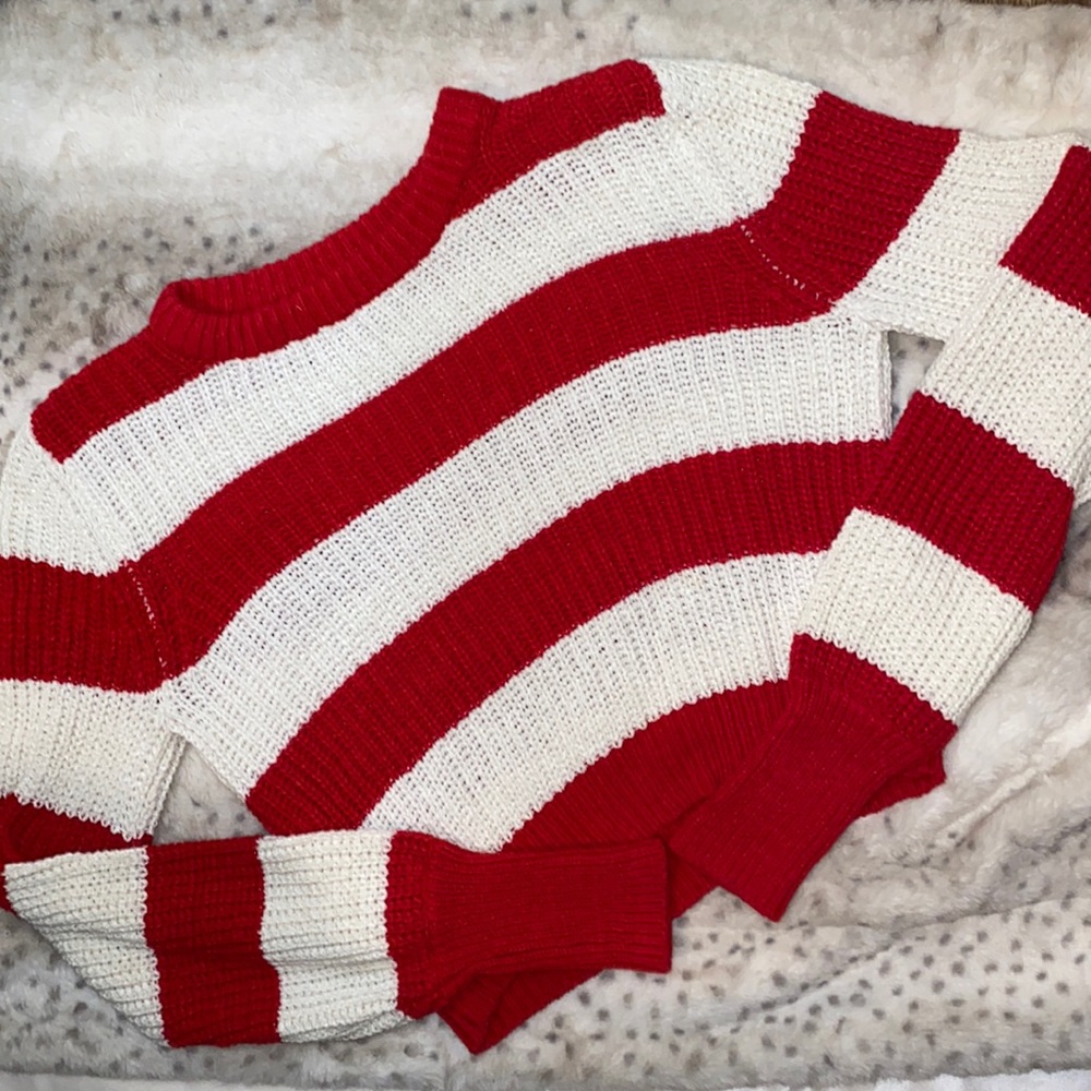 Cropped Striped Sweater